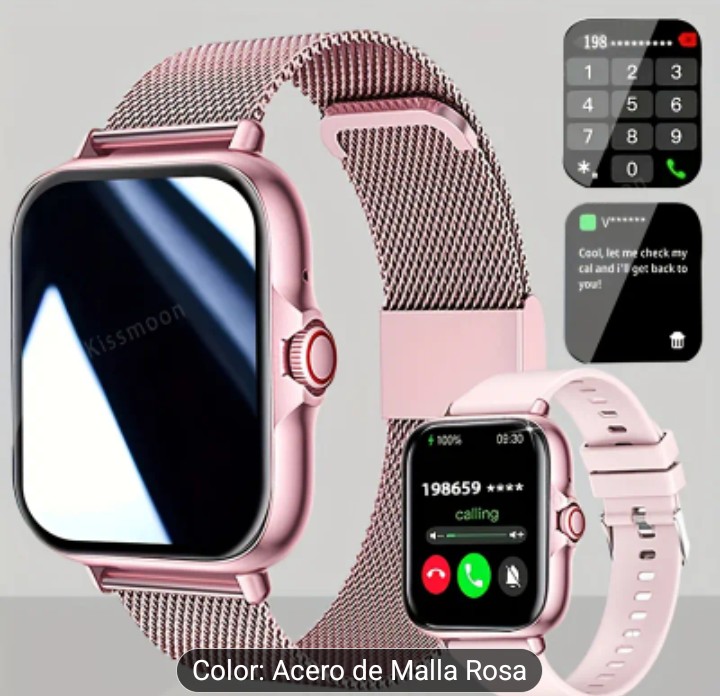Reloj inteligente rosado